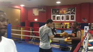 140 Knockout Artist Shohjahon Eragashev 130 12 KOs Working Out At Kronk Gym In Detorit [upl. by Nosnej]