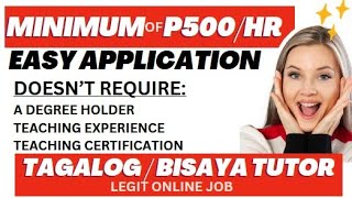 500HR  ONLINE JOB THAT DOESNT REQUIRE A DEGREE OR TEACHING QUALIFICATION onlinejobs [upl. by Avat]