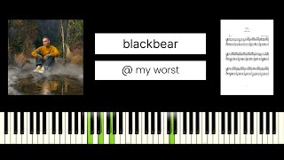 blackbear   my worst BEST PIANO TUTORIAL amp COVER [upl. by Nahtanha]