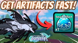 How to GET WATER Artifacts FAST  Creatures of Sonaria Update [upl. by Yekim526]