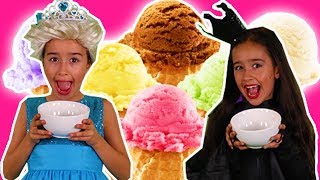 PRINCESSES IN REAL LIFE  LEARN COLORS FOR KIDS AND TODDLERS  ICE CREAM Magic Cakes  Game Videos [upl. by Eyaj208]