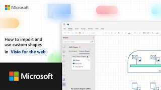 How to import and use custom shapes in Microsoft Visio for the web [upl. by Sandler]