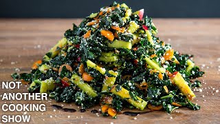 my QUICK PANTRY KALE SALAD recipe [upl. by Ruby924]