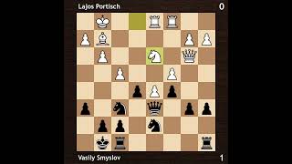 Lajos Portisch vs Vasily Smyslov  Amsterdam Interzonal 1964  Round 8 [upl. by Genny]