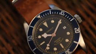 Corgeut Black Bay Homage Tudor Watch Motion [upl. by Laidlaw]