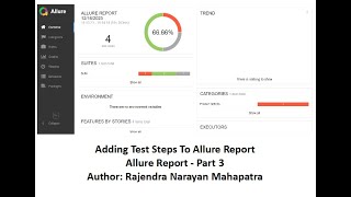 Adding Test Steps To Allure Report Part 3 [upl. by Okir]