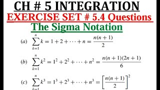 Calculus Ex  54 Q  120 Sigma Notation and Howard Anton 10th Edition [upl. by Sherl]