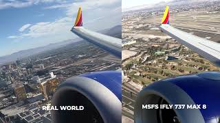 iFLY 737 MAX vs Real World Wing Engine View Comparison MSFS [upl. by Haet]