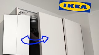 IKEA PAX WARDROBE pax sliding door assembly  porte coulissante avant droite [upl. by Tomaso569]