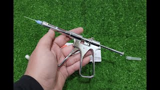 Dental Intraligamental Anesthetic Syringe Pistol Gun Type Stainless Steel [upl. by Ahsiner204]