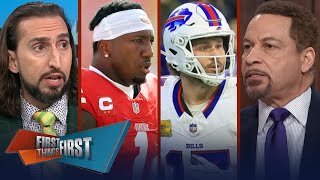 Deebos long snapper altercation Calebs struggles Bills favorites vs Chiefs  FIRST THINGS FIRST [upl. by Rayner961]