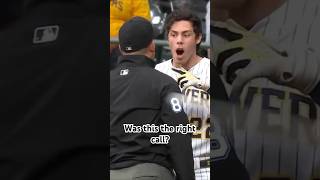 Was this Christian Yelich ejection the right call mlb baseball sports brewers [upl. by Ennaitsirhc]