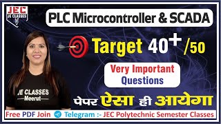 ये कर लो बस पेपर इसमें से ही आएगा Diploma 5th Sem PLC Microcontroller amp SCADA Very Important Topics [upl. by Adin]