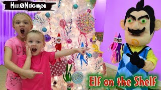 Hello Neighbor in Real Life Touches Our Elves Elf on the Shelf toy Scavenger Hunt [upl. by Fernandina]