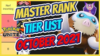 Master Rank Pokemon UNITE Tier List  October 2021 Mobile Update [upl. by Armstrong]