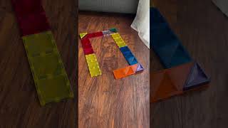 Pull Back Car Track with CONNETIX Magnetic Tiles thetoysareforme [upl. by Dlared]