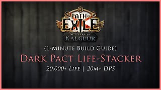 PoE 325 Dark Pact LifeStacker Occultist 1Minute Build Guide [upl. by Muire755]