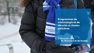 Programmes de criminologie et de sécurité et études policières [upl. by Fidellia]