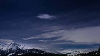 Night TimeLapse 4K Swiss Alps Flims Graubünden 2017 [upl. by Baptista649]