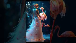 A woman and a flamingo merged together magic cute newfashionforbabygirls [upl. by Bea867]