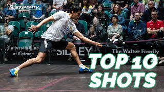 Top 10 Shots  PSA World Squash Championships 2023 💥 [upl. by Jenei]