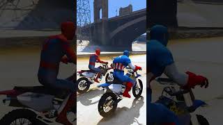 GTA V Naruto VS Avengers Bike Race 😯 [upl. by Assilim]