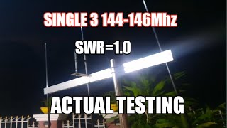 SINGLE 3 VHF ANTENNA ACTUAL TESTING [upl. by Dolhenty]