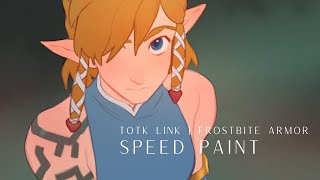 Link ToTK Frostbite Armor  Speedpaint [upl. by Durkin655]