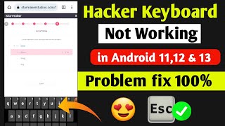 Hacker keyboard not working android 12  how to fix hacker keyboard not working [upl. by Lamraj]