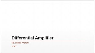 Differential Amplifier using MOSFET [upl. by Small]