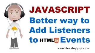 Javascript tutorial addEventListener Best HTML Event Handling W3C Recommended Method [upl. by Suu]