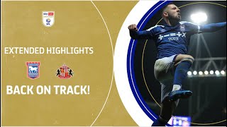 BACK ON TRACK  Ipswich Town v Sunderland extended highlights [upl. by Fineberg]