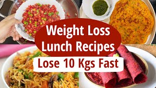 5 Lunch Recipes For Fast Weight Loss  Healthy Lunch Recipes  Lose Weight Fast 10 Kgs [upl. by Norval]