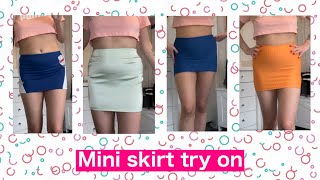 MINI SKIRT TRY ON [upl. by Anelav]