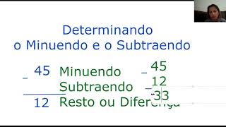 Determinando o Minuendo e o Subtraendo [upl. by Block]