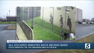 All three inmates captured after escape from the Sumner County Jail [upl. by Whorton]