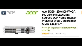 Acer 330k LED projector un boxed over view [upl. by Avik789]