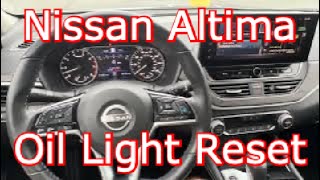 2023 Nissan Altima  Oil Light Maintenance Reset [upl. by Jalbert888]