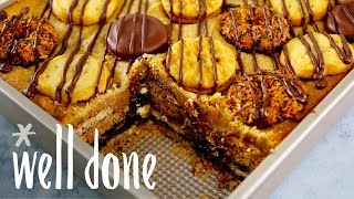 7Layer Girl Scout Cookie Layer Bars To Have Them All  Recipe  Well Done [upl. by Eidok]