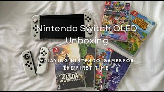 NonGamer Nintendo Switch Oled Unboxing My first game console ever [upl. by Notgnirra]