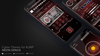 NEWKLWP ThemeAndroid Cyber Theme for android Klwp  NEON SPACE [upl. by Cahilly]