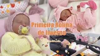 ROTINA REBORN DE UM DIA DE FRIO [upl. by Elletnuahs]