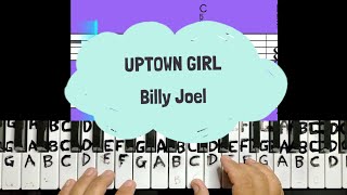 Uptown Girl Billy Joel chord style 3 piano chord style [upl. by Jb]