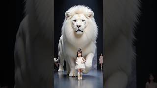 Big lion Cute baby fashion show lion baby agt shorts rksedit [upl. by Frodina508]