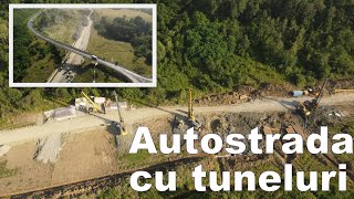 Autostrada cu tuneluri Se lucrează Holdea imagini aeriene [upl. by Fechter451]