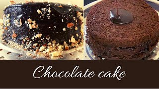 Chocolate cake recipe without oven  eggless moist chocolate cake  Chocolate ganache 29 Jan 2021 [upl. by Joaquin]