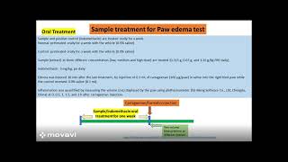 Paw Edema Test paw edema test In vivo antiinflammatory test  a suitable illustrationguideline [upl. by Kurys322]