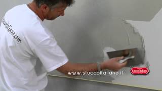 Travertino Toscano  How to apply Travertine plaster [upl. by Alihet]