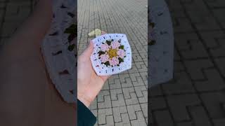 Crochet granny square flower grannysquare easycrochet 🌸sakura 🌸 [upl. by Hamlani191]