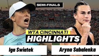 Iga Swiatek vs Aryna Sabalenka FullMatch Highlights  Cincinnati Open 2024 [upl. by Adroj]